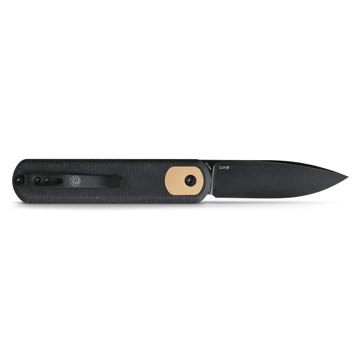 Vosteed Corgi Trek Lock Knife with Black Blade and Micarta Handle
