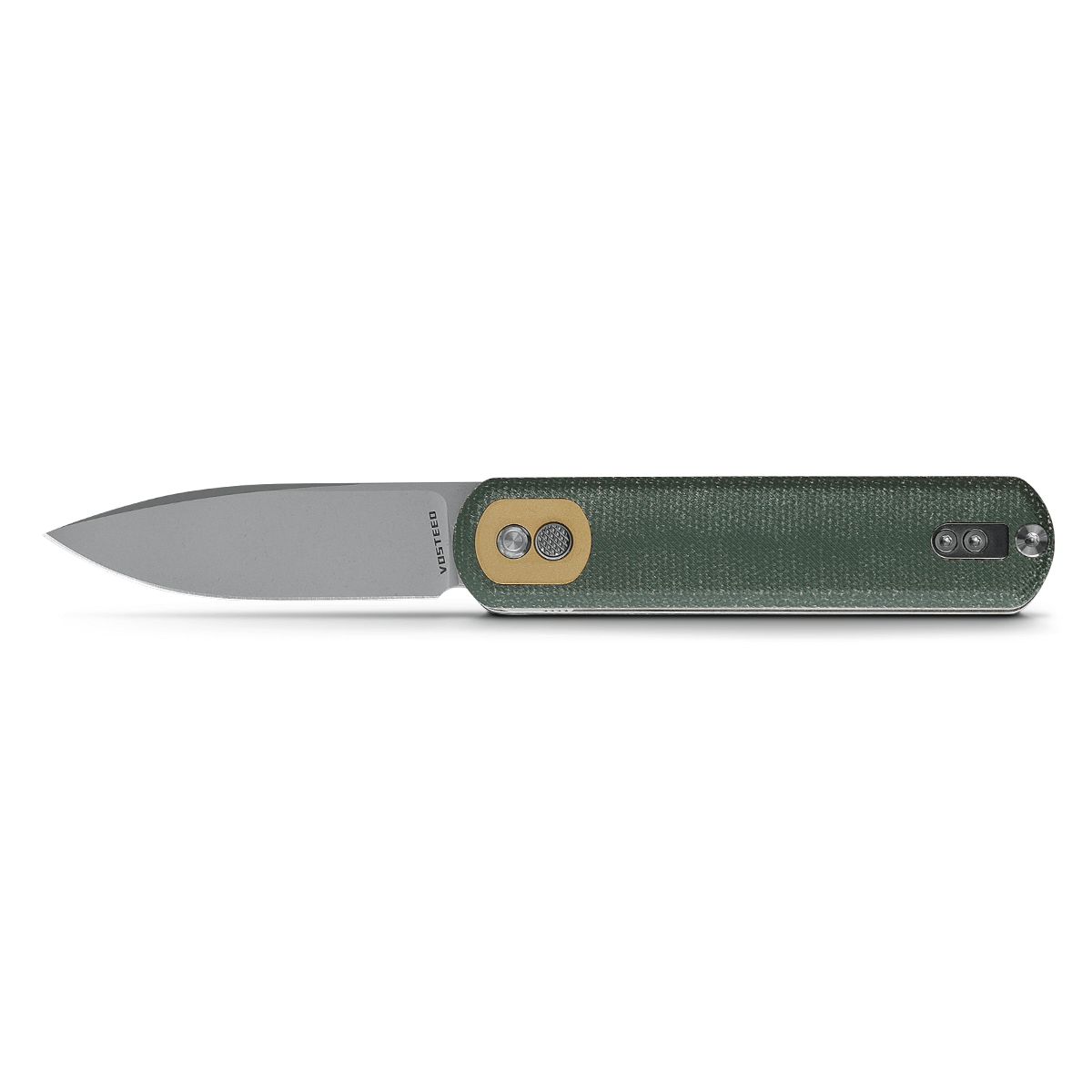 Vosteed Corgi Trek Lock knife with green Micarta handle
