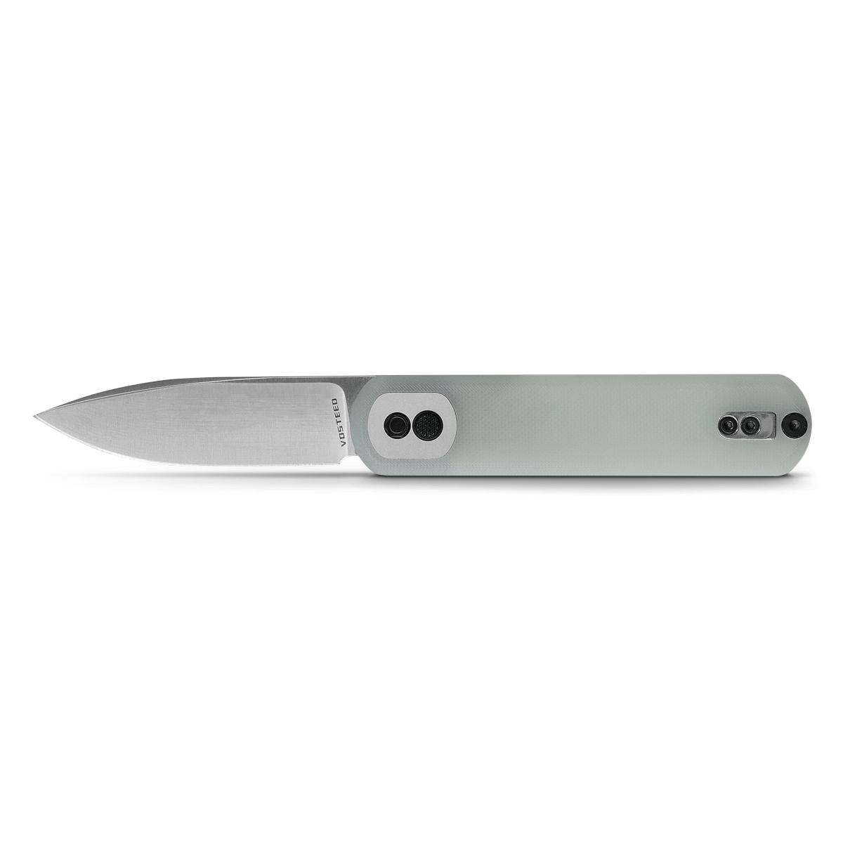 Gray Aluminum Corgi Knife | Sleek EDC Button Lock Precision