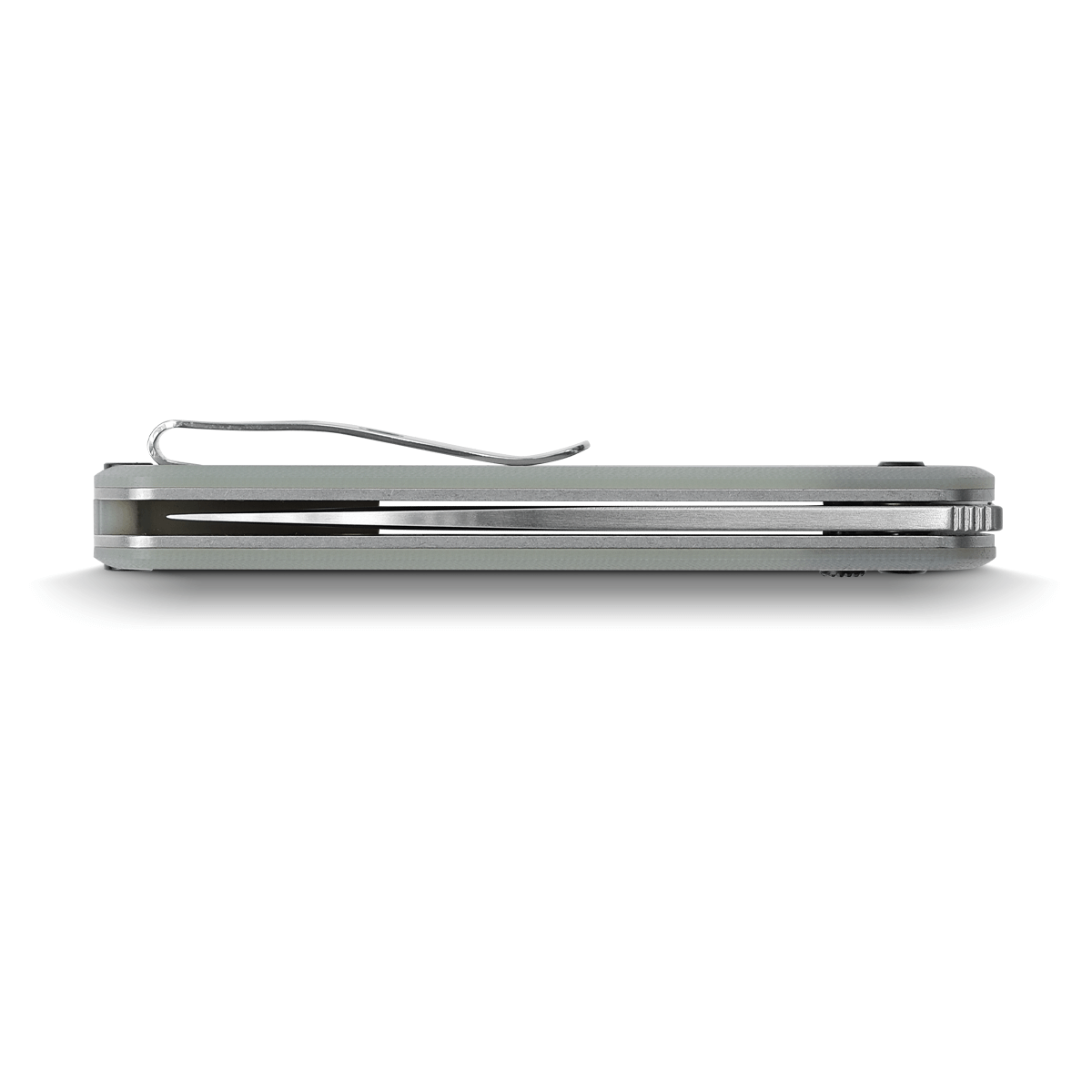 Vosteed Corgi knife side view with pocket clip