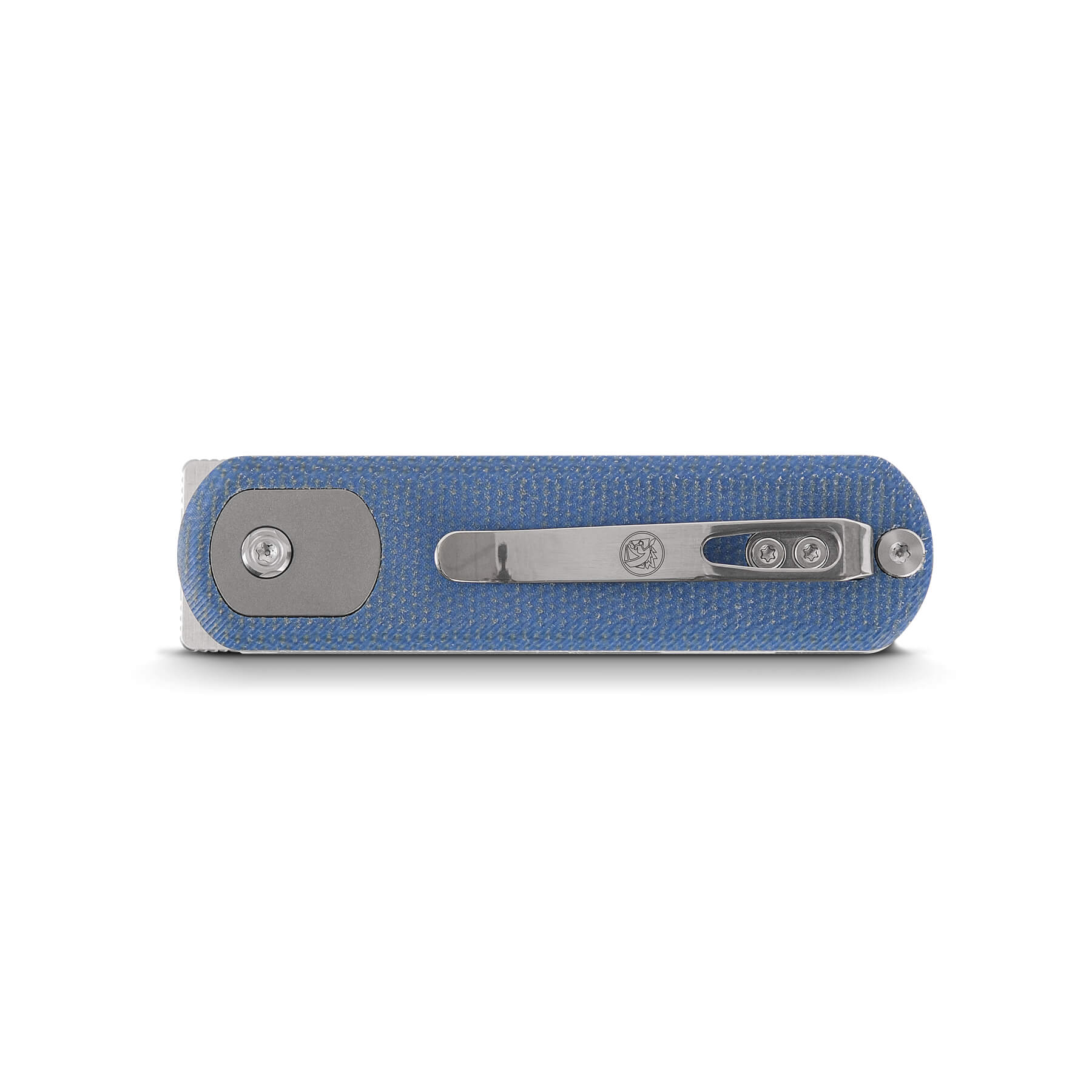 Corgi Pup Knife - Blue Micarta Handle Detail