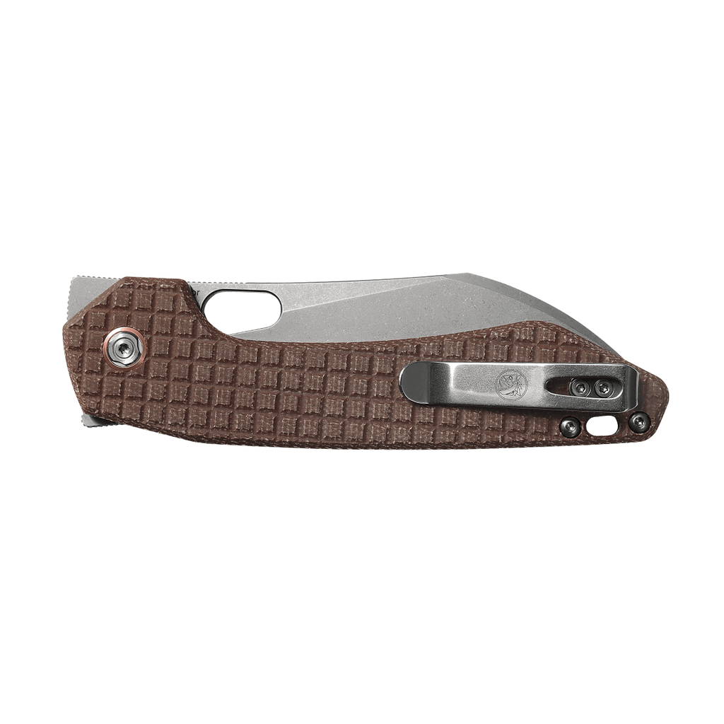 Gator Liner Lock Knife (3.98" 14C28N Blade & Micarta Handle) Vosteed