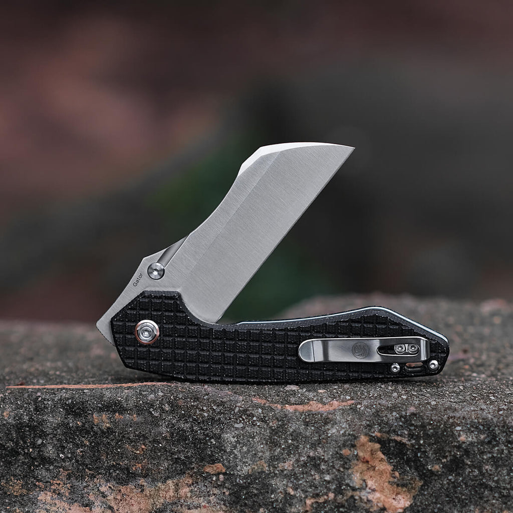 Gator Liner Lock Knife (3.74" 14C28N Blade & Micarta Handle) Vosteed