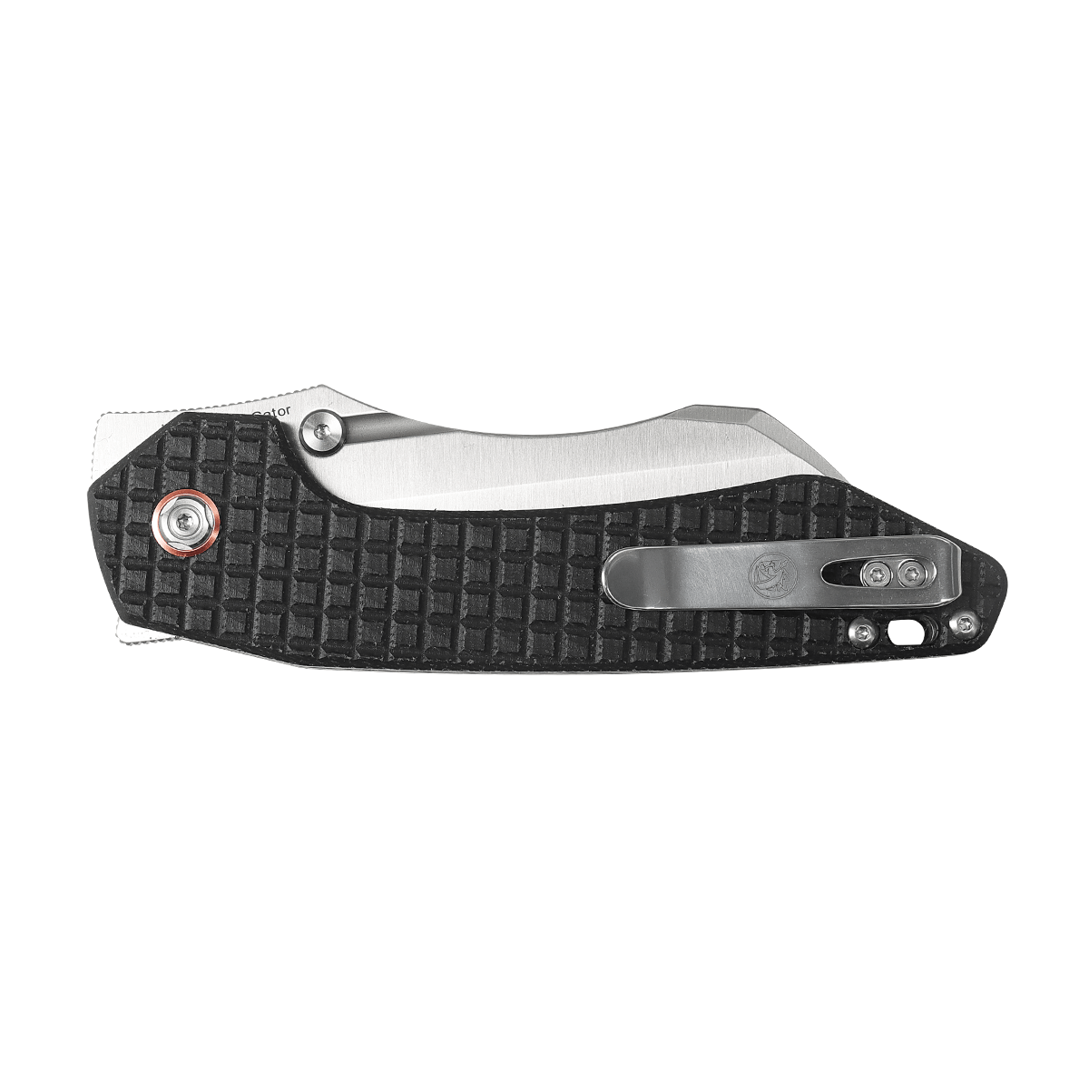 Vosteed Gator Knife - Black Micarta Handle & Pocket Clip