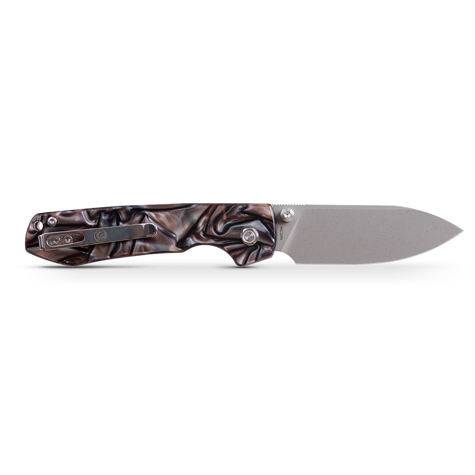 Going Gear Exclusive Vosteed Raccoon® Folding Knife 3.25in 14C28N Steel Raffir Noble Handles Top Liner Lock A2917