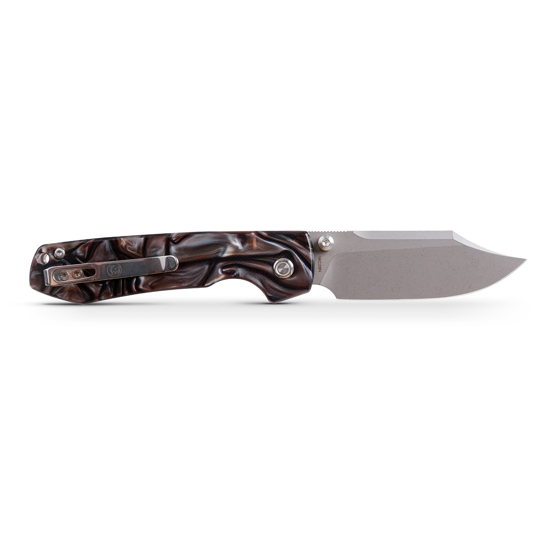 Going Gear Exclusive Vosteed Raccoon® Folding Knife 3.25in 14C28N Steel Raffir Noble Handles Top Liner Lock A2919