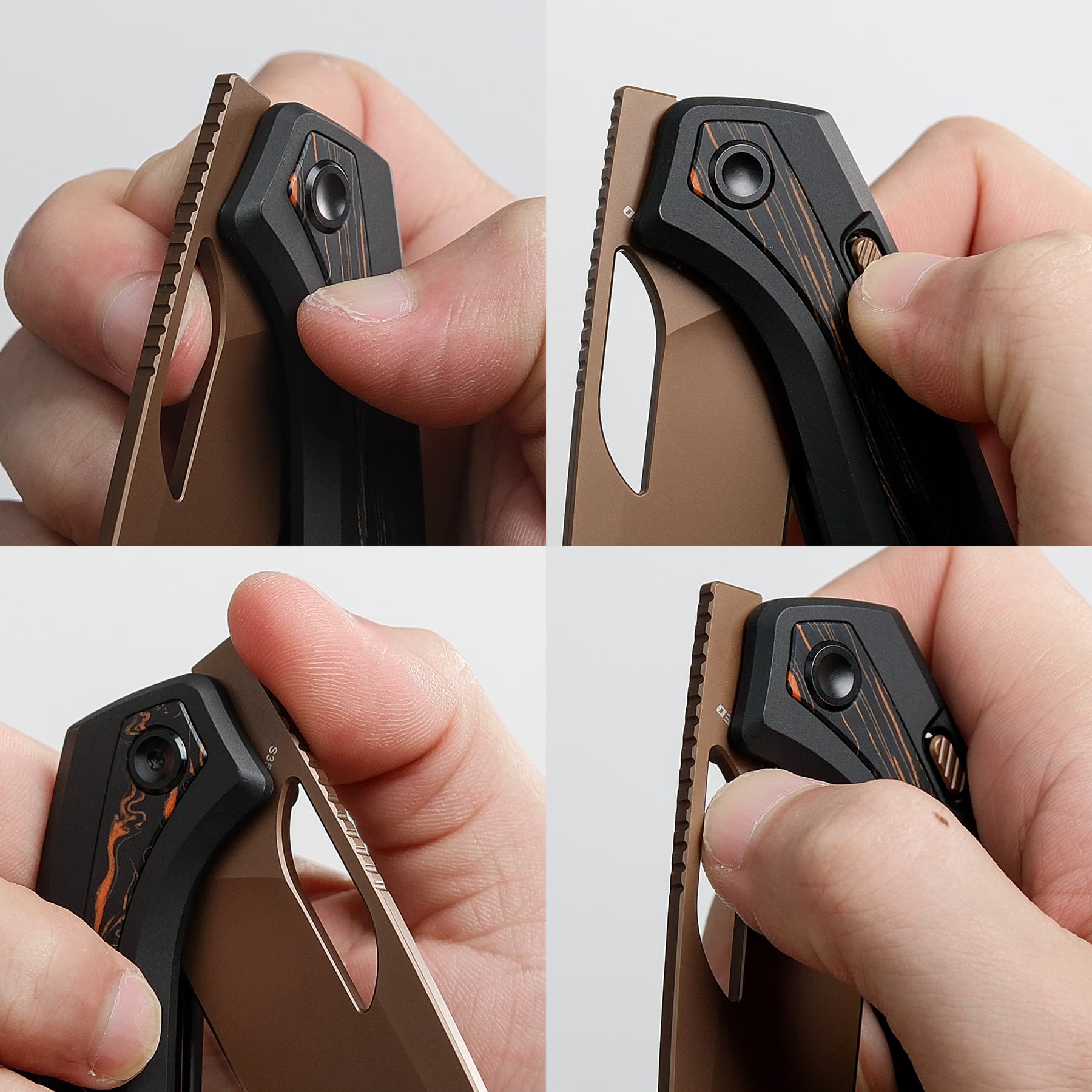 Kroc -Top Liner Lock (2.99" S35VN Blade & Aluminum & Topo G10 Handle) - A1802