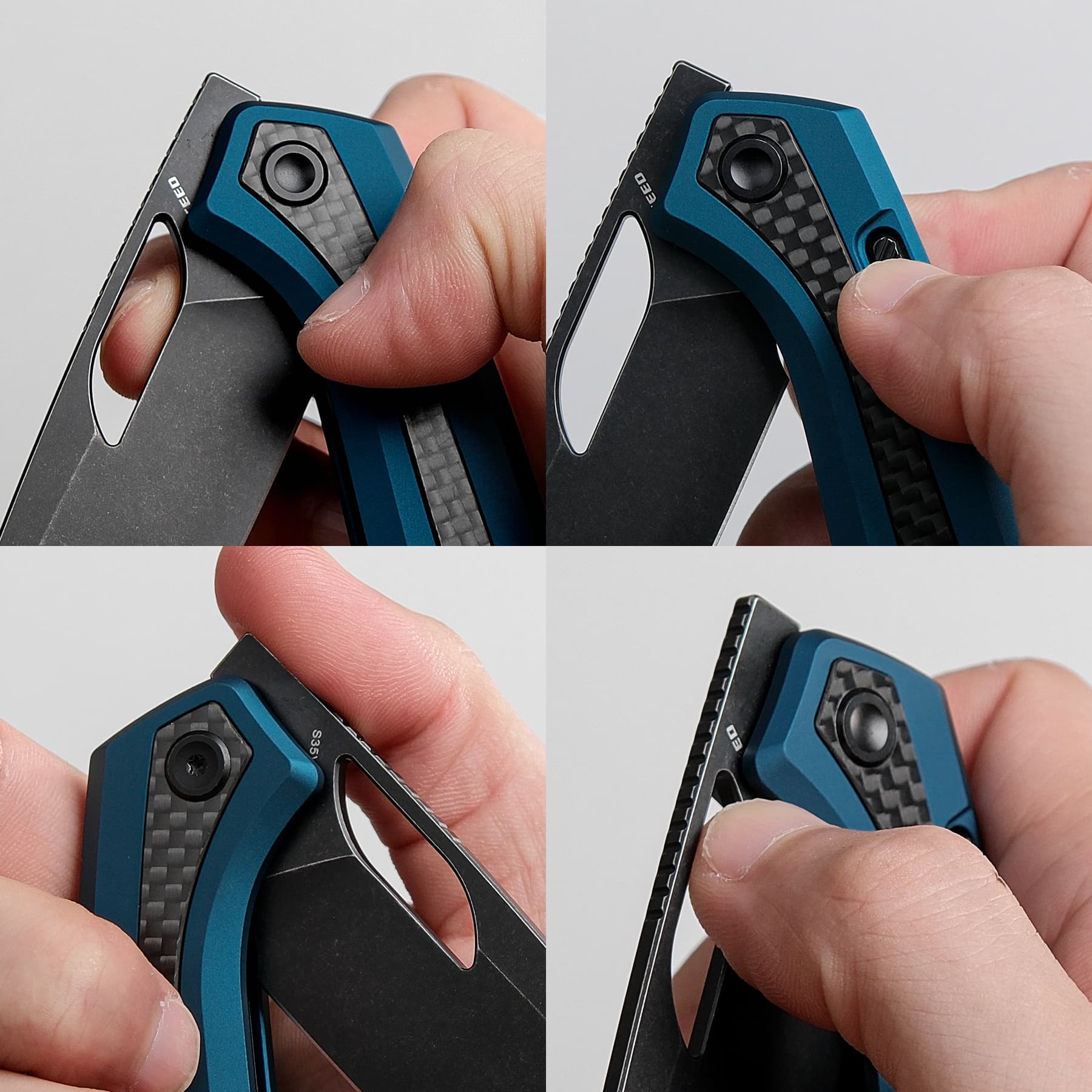 Kroc -Top Liner Lock (2.99" S35VN Blade & Aluminum & Carbon Fiber Handle) - A1804