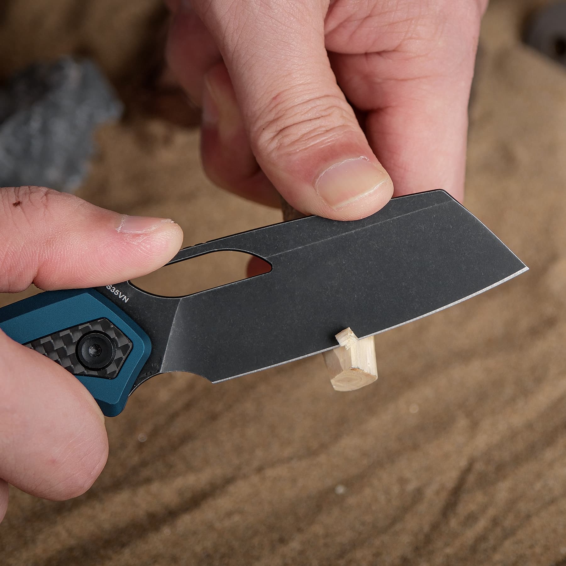 Kroc -Top Liner Lock (2.99" S35VN Blade & Aluminum & Carbon Fiber Handle) - A1804