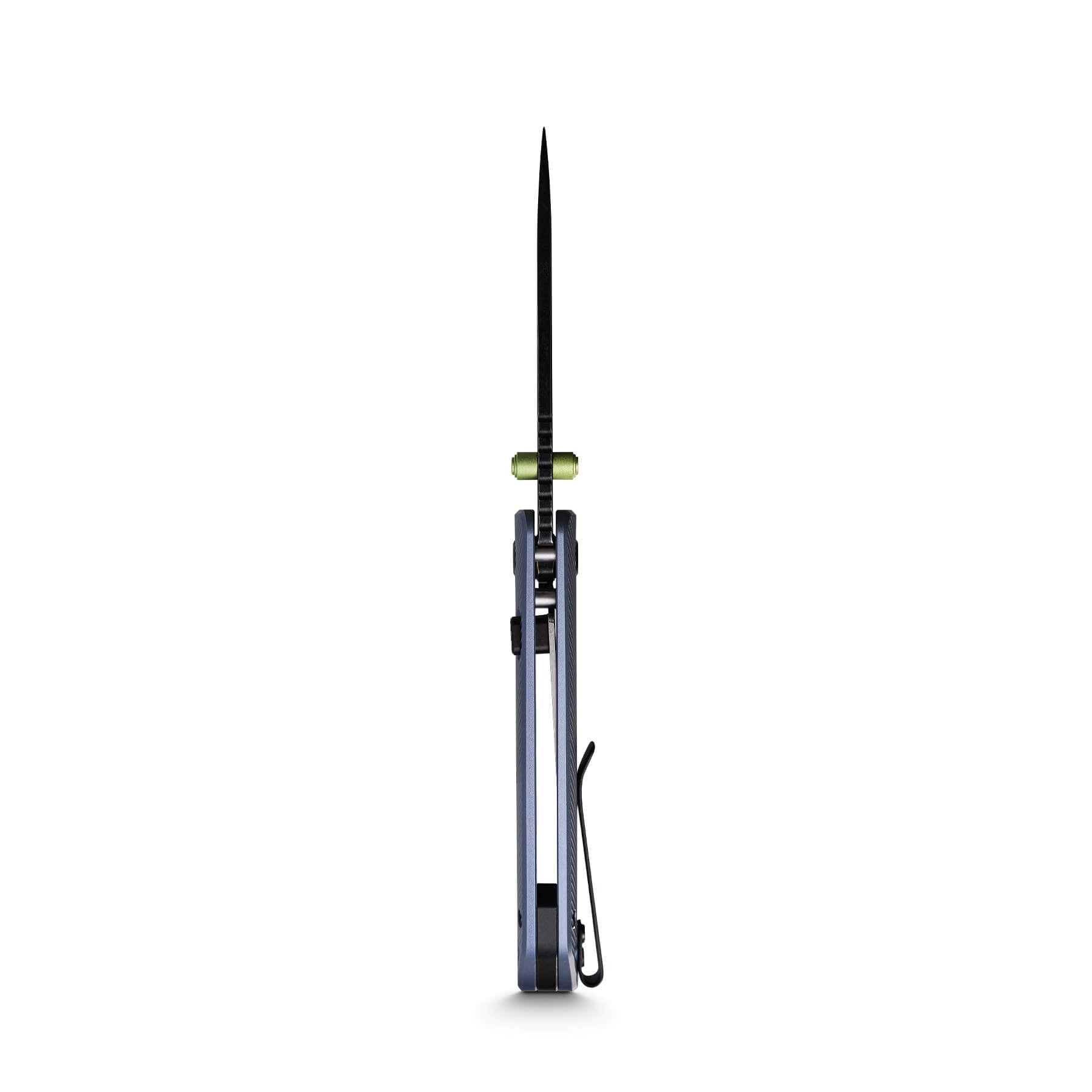 Vosteed Marten knife side profile, purple aluminum handle
