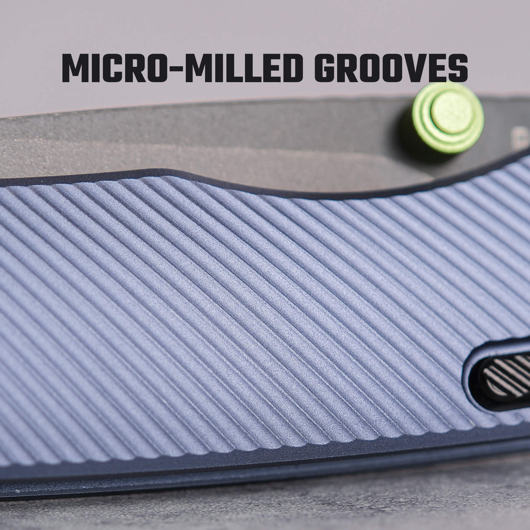 Vosteed Marten knife handle with micro-milled grooves for grip
