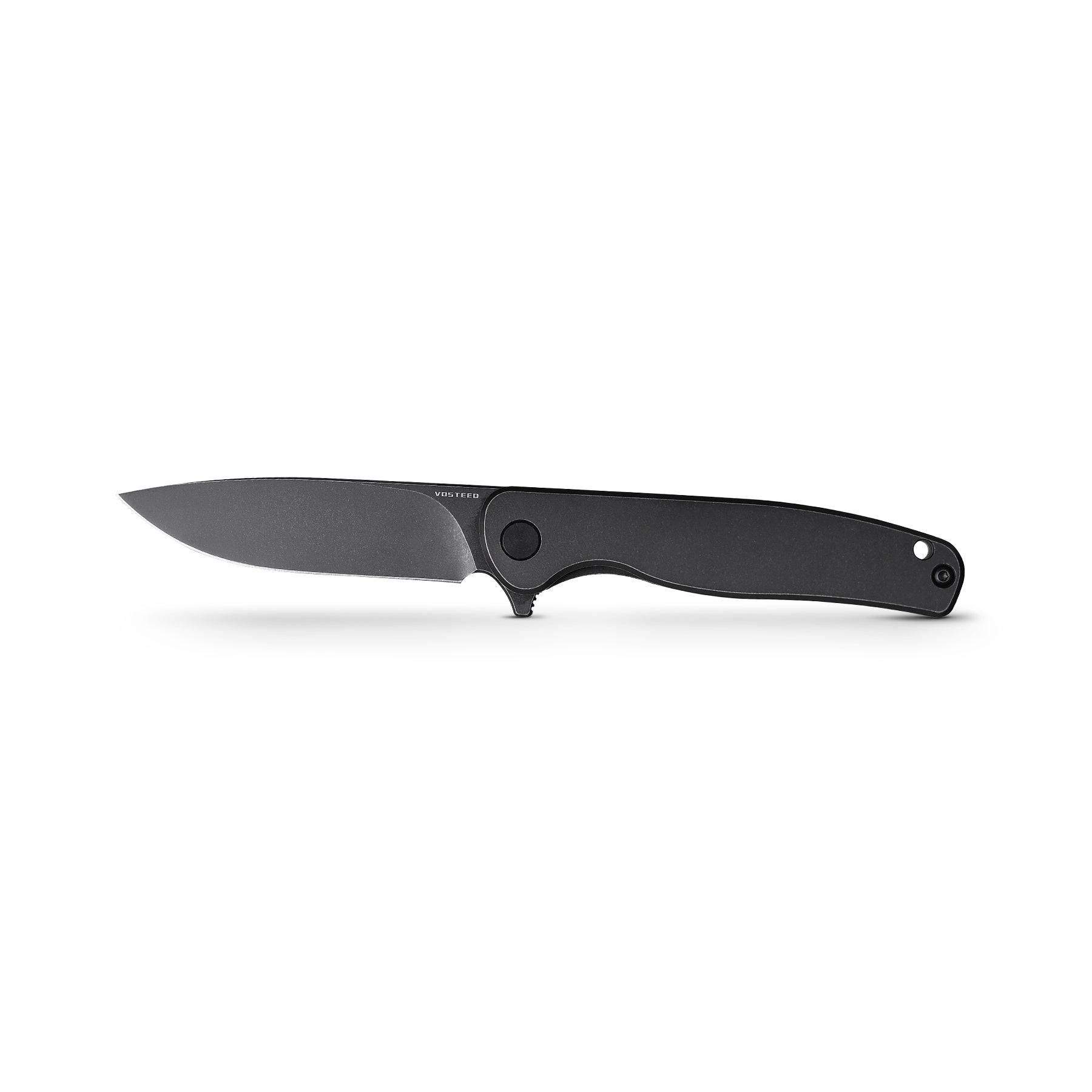 Black Mini Labrador frame lock knife with titanium handle