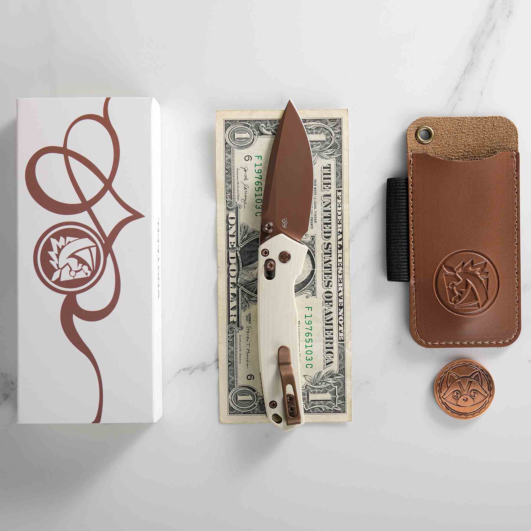 Vosteed Mini Psyop knife with accessories - Valentine's Day Edition