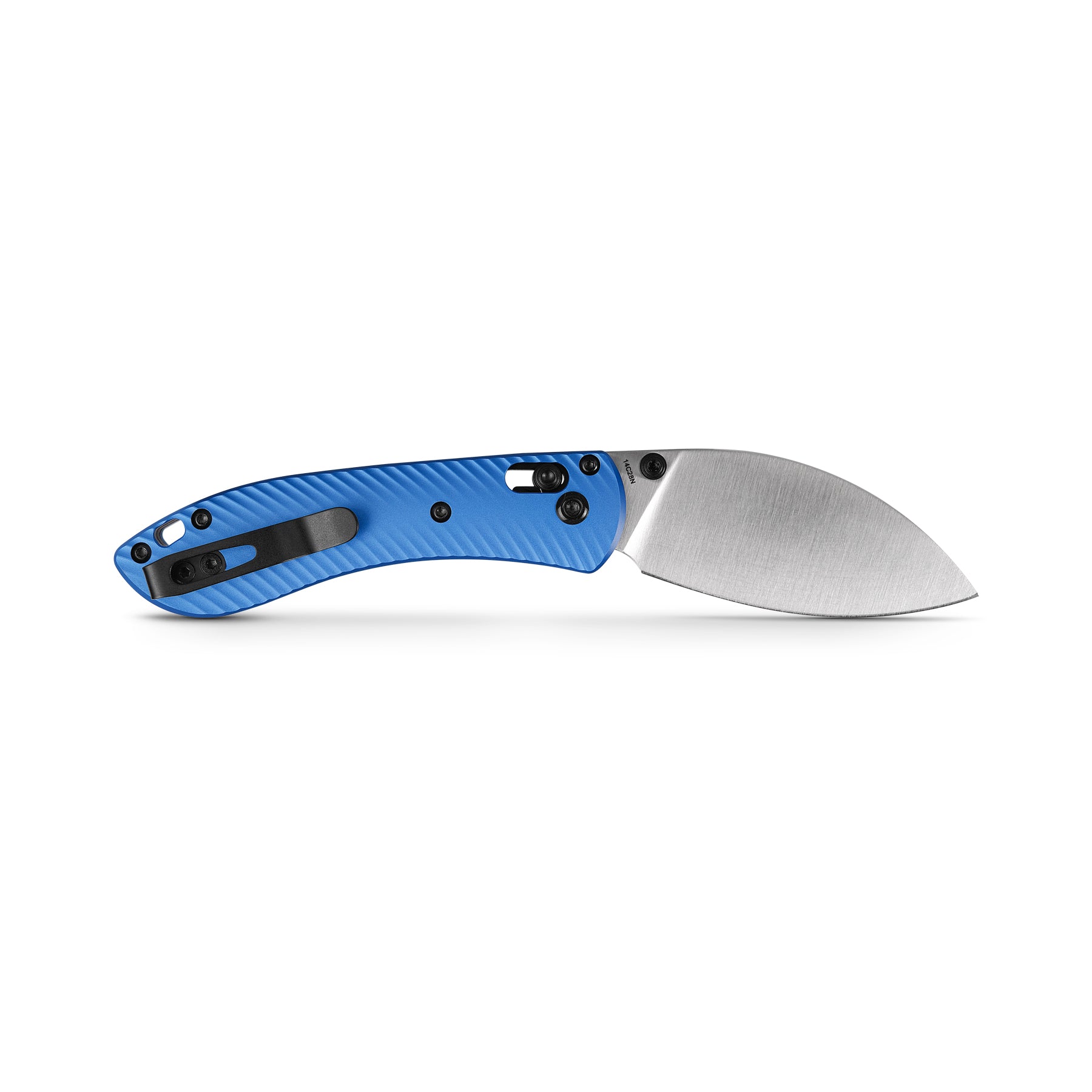 Vosteed Mini Nightshade knife, blue aluminum handle, Shilin Cutter blade