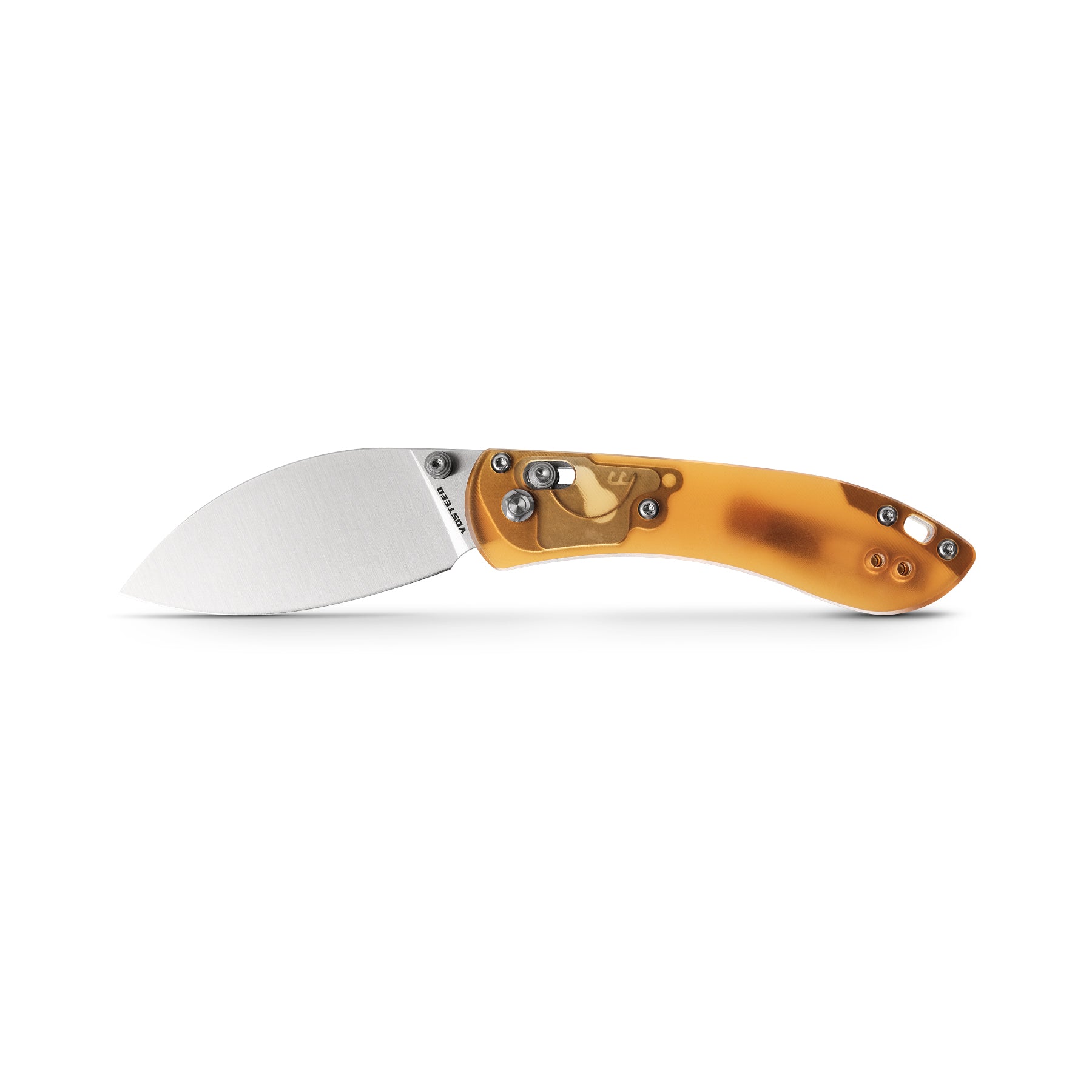 Vosteed Mini Nightshade Knife with Amber ULTEM Handle and 14C28N blade
