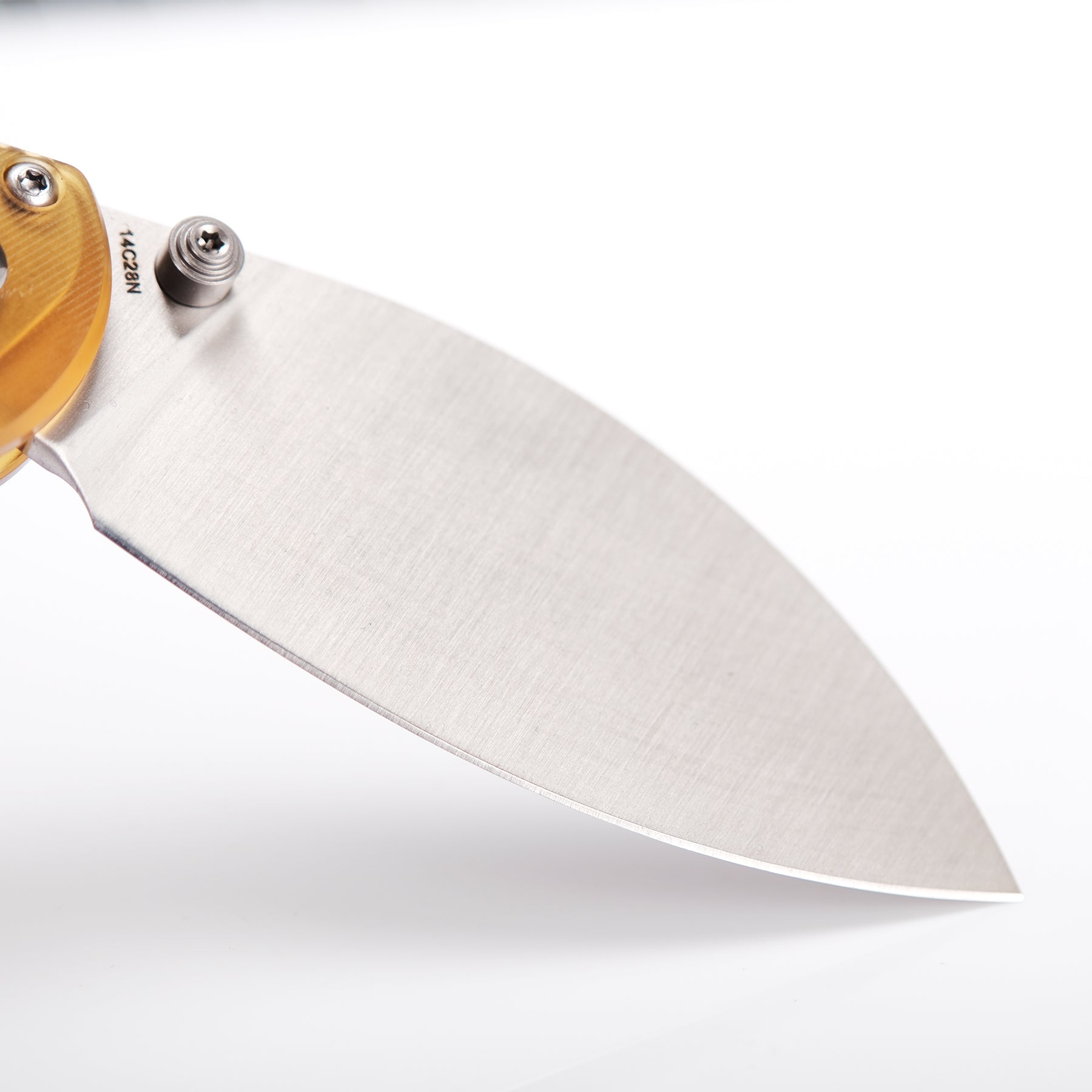 Vosteed Mini Nightshade knife blade detail - 14C28N steel