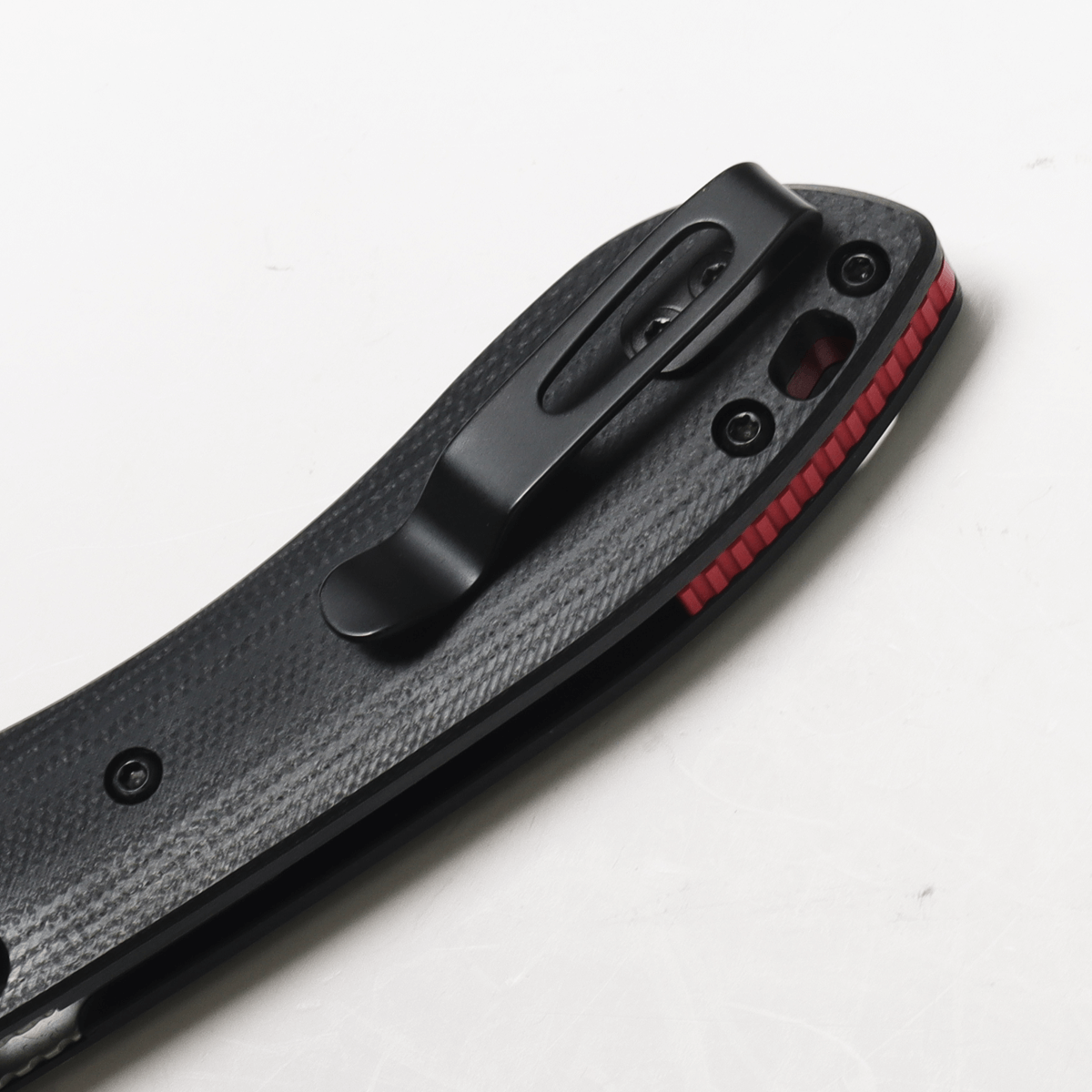 Mini Nightshade Knife: G10 Handle and Pocket Clip Detail