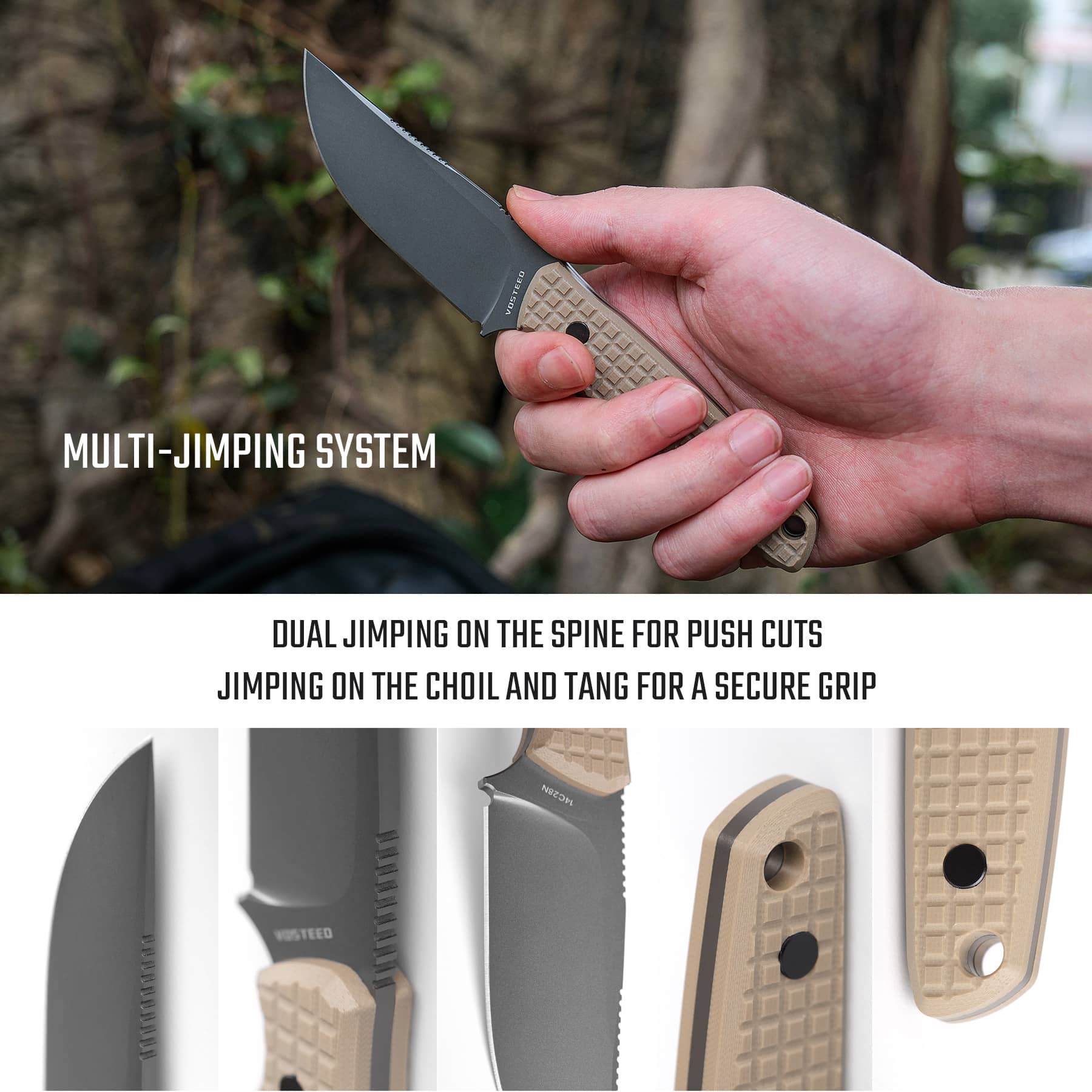 Mink - Fixed Blade Knife (3.33" 14C28N Blade & G10 Handle) - D0107