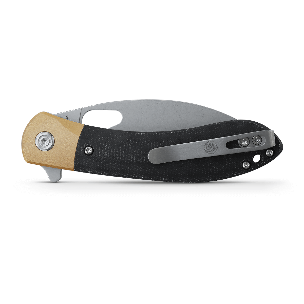 Vosteed Nightshade Knife with Black Micarta Handle and Pocket Clip