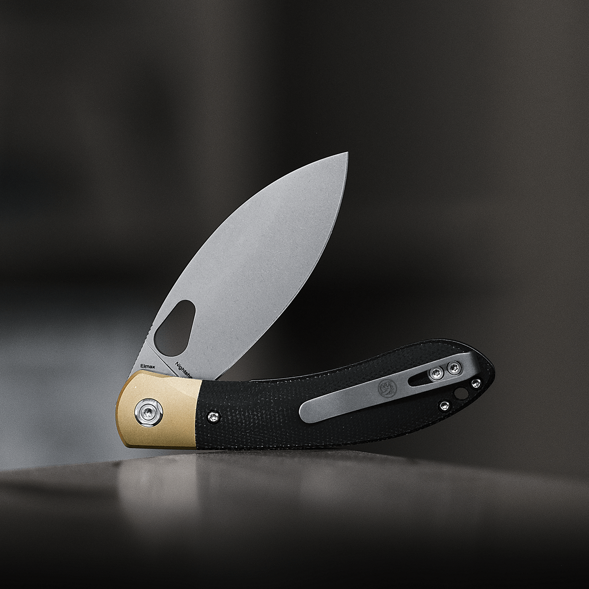 Vosteed Nightshade Knife - Open Blade, Brass Bolster and Micarta Handle
