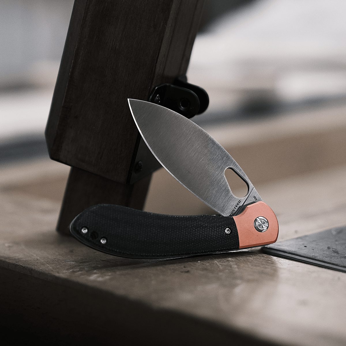 Vosteed Nightshade Knife - Open Blade, Micarta Handle, Copper Bolster