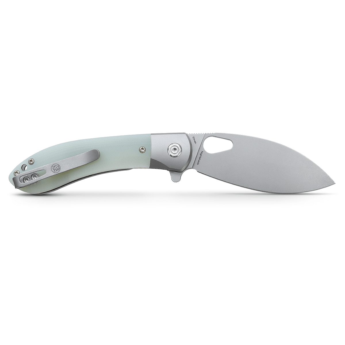 Vosteed Nightshade Shilin Cutter knife with jade G10 handle and Elmax blade