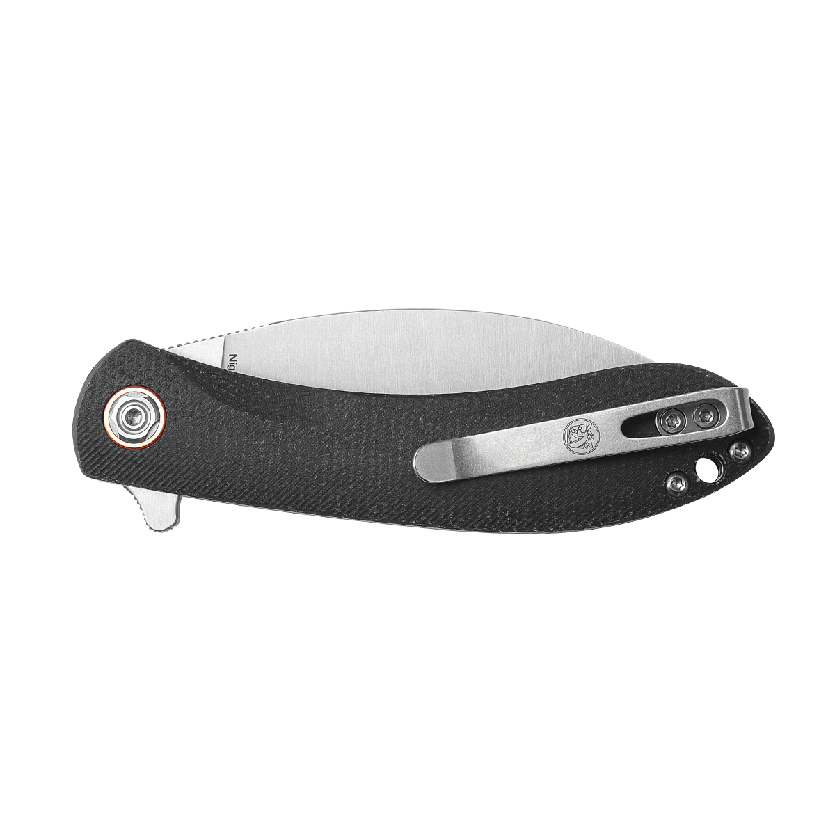 Vosteed Nightshade LT knife with black Micarta handle