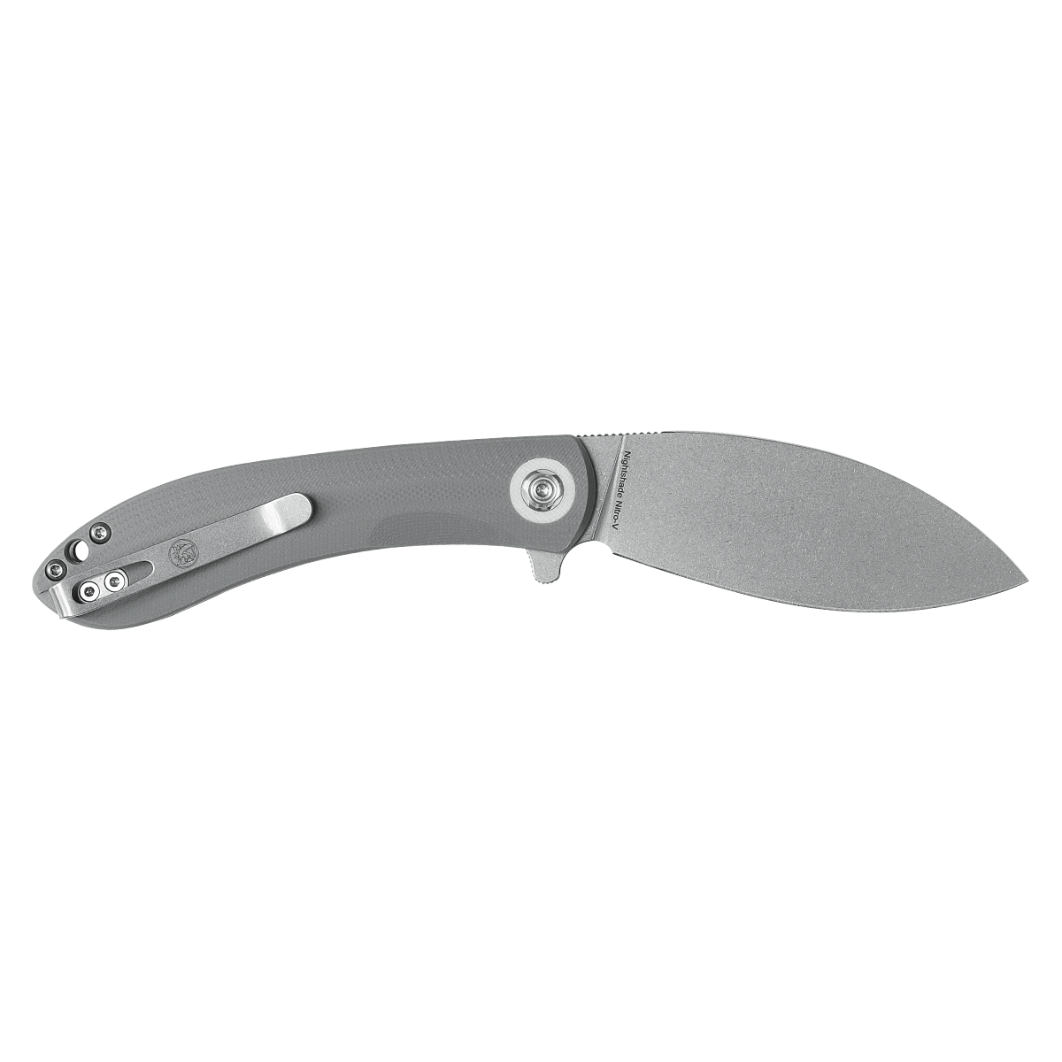 Vosteed Nightshade LT Shilin Cutter knife, gray G10 handle