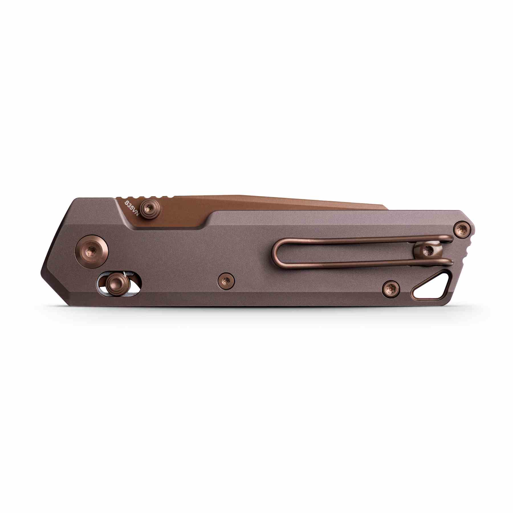 Vosteed Parallel knife with crossbar lock and pocket clip