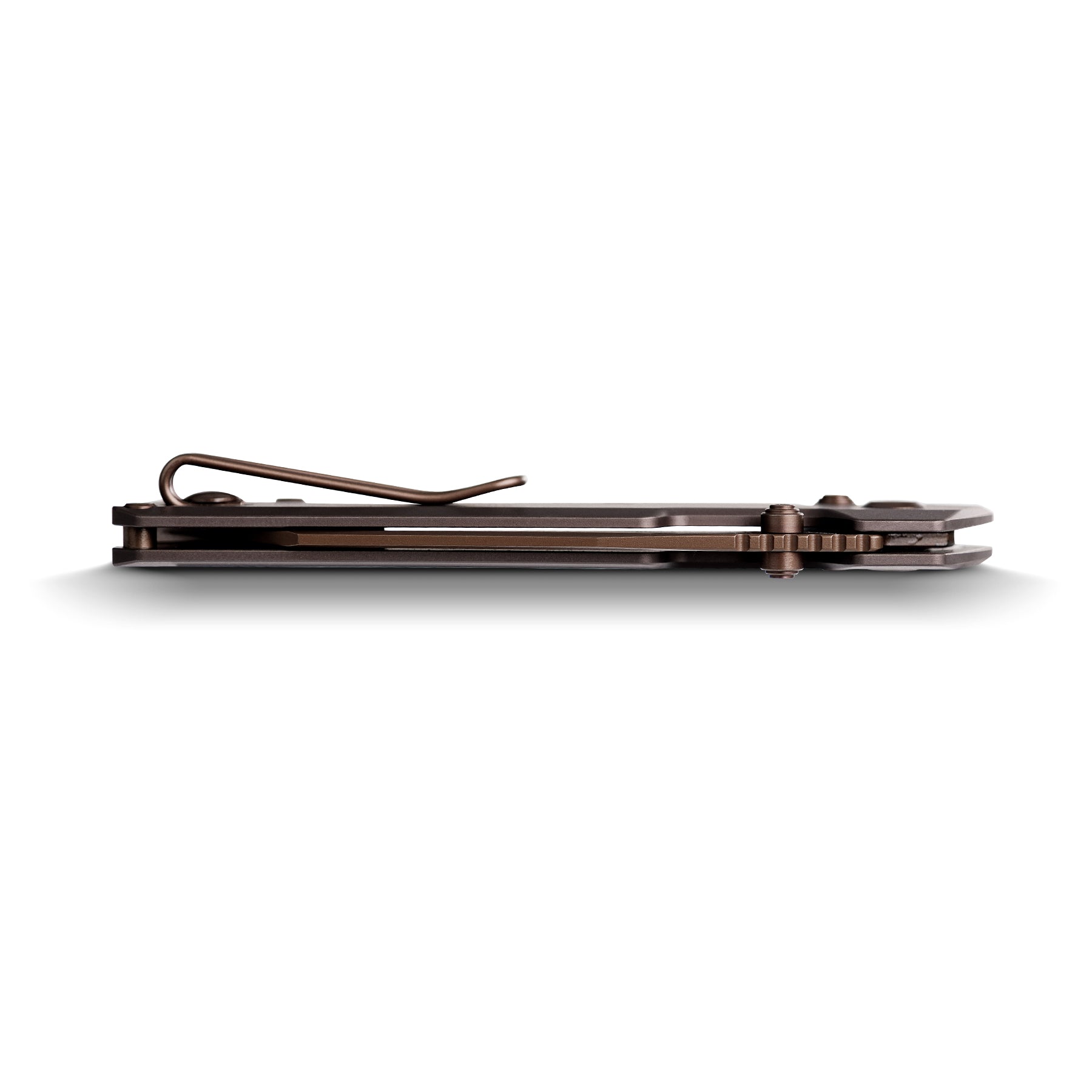 Vosteed Parallel knife side profile with titanium handle