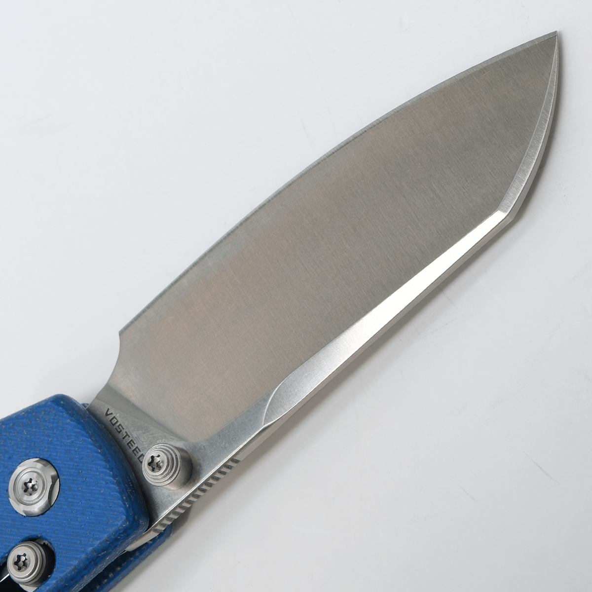 Vosteed Raccoon knife blade detail, 14C28N steel