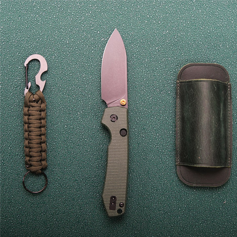 Vosteed Raccoon knife with accessories, 14C28N blade and Micarta handle