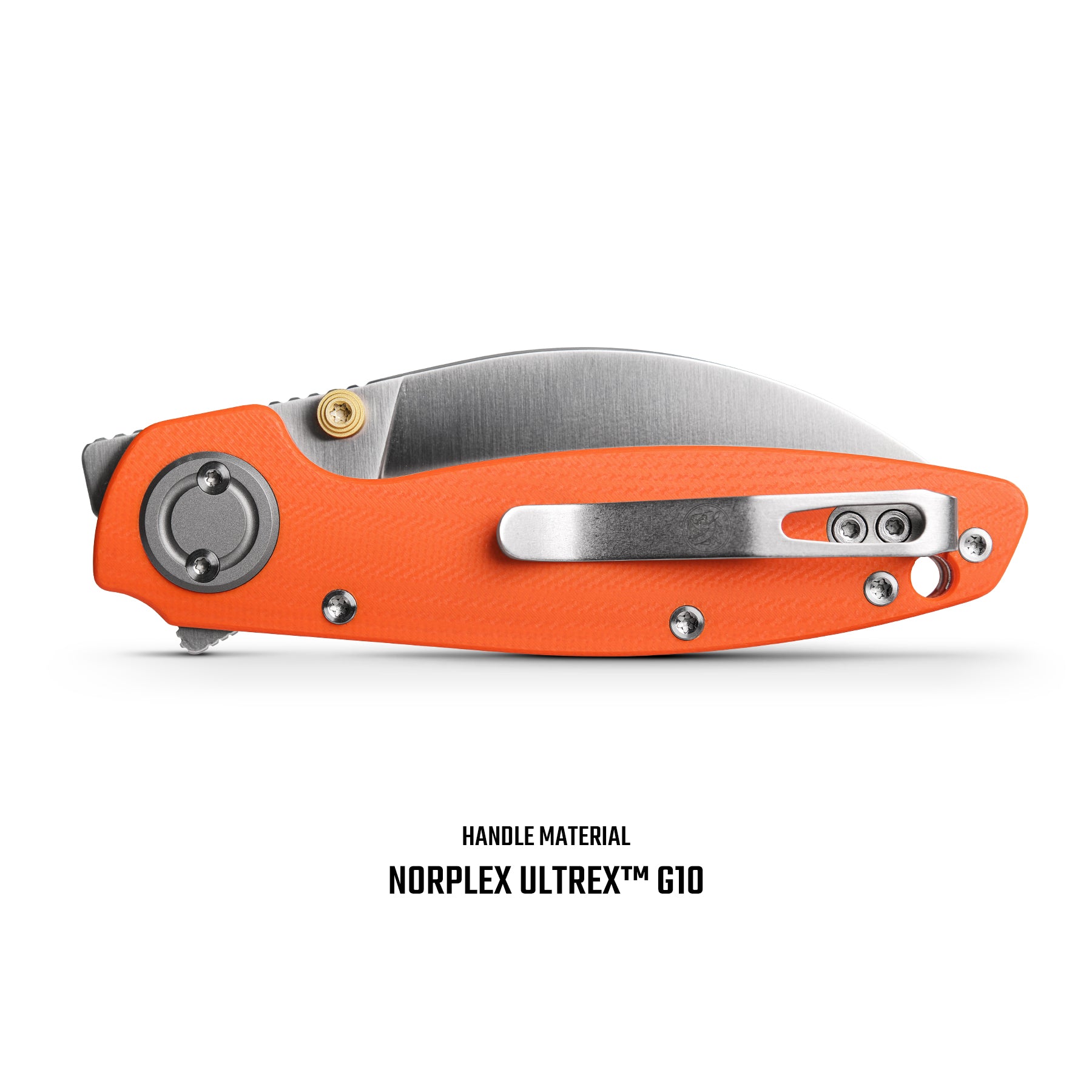 Vosteed Shilin Cutter® EDC knife with orange G10 handle