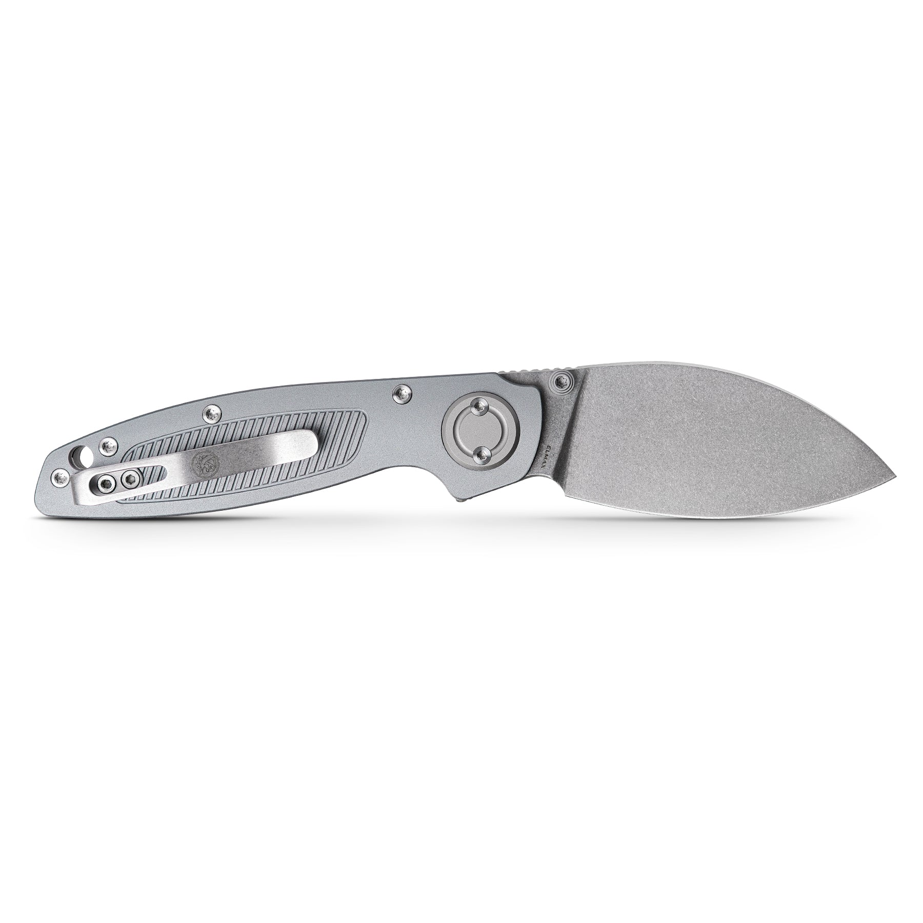 Vosteed Shilin Cutter® knife with gray aluminum handle and Elmax blade