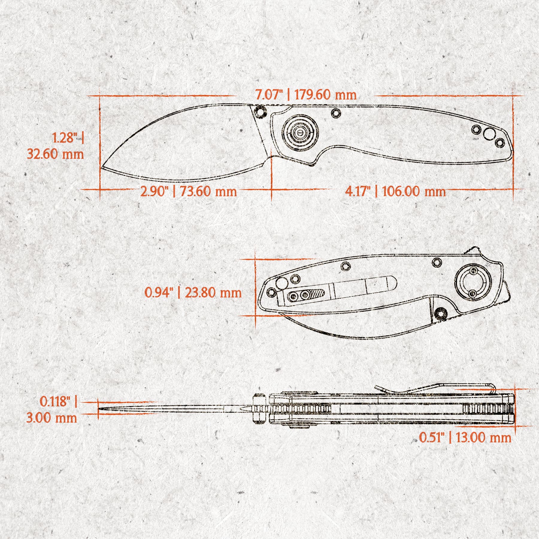Shilin Cutter® - Vanchor Lock® (2.90" 154CM Blade & G10 Handle) - A2809