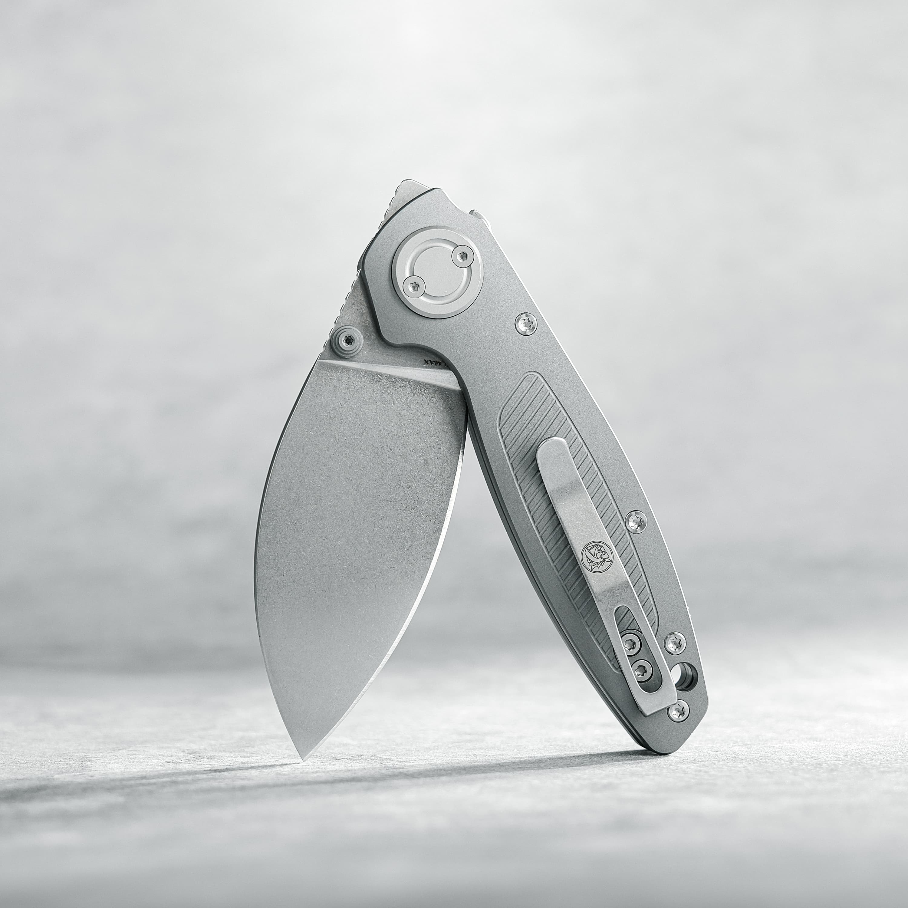 Vosteed Shilin Cutter knife open, Elmax blade and aluminum handle