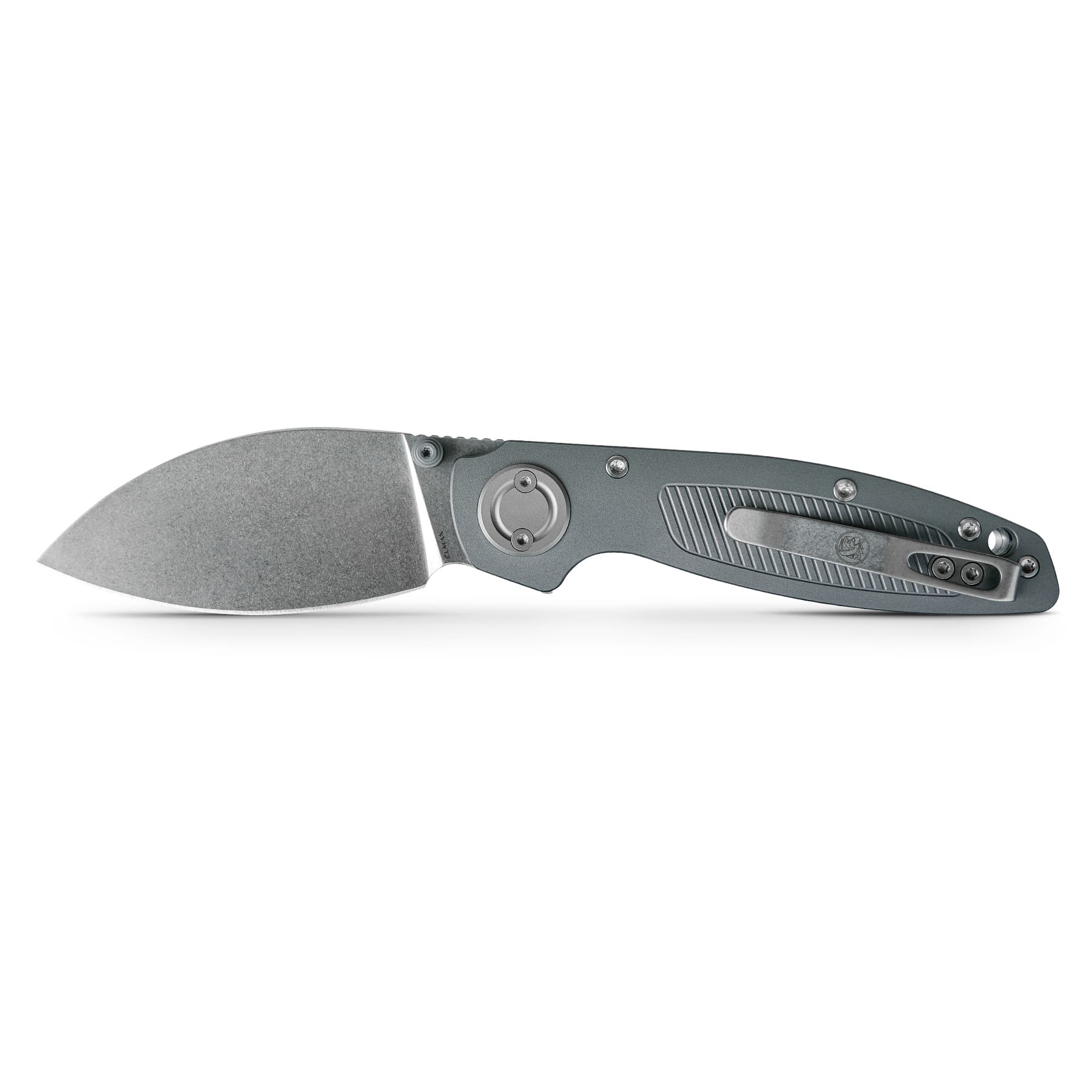 Vosteed Shilin Cutter Knife - Gray Aluminum Handle and Elmax Blade