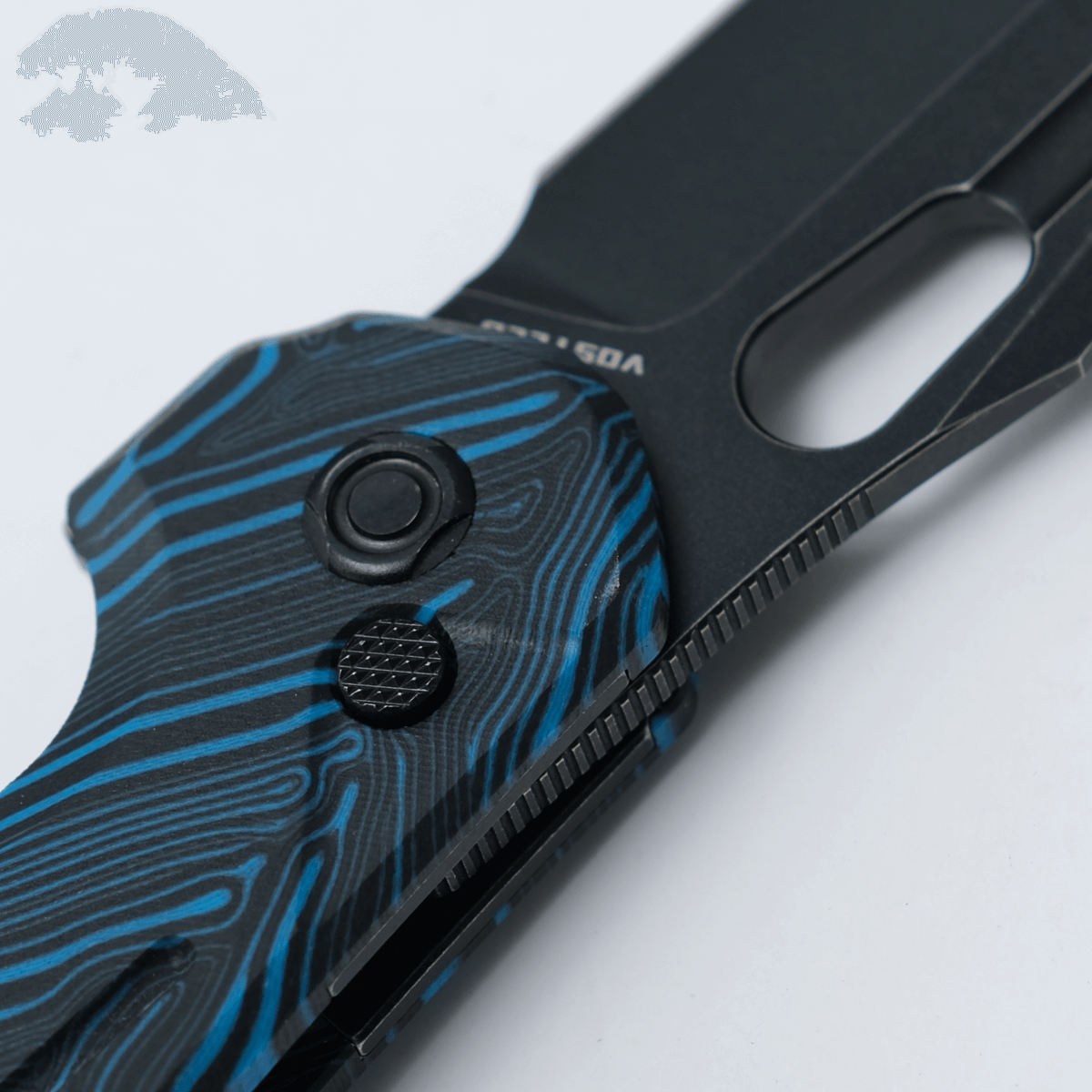 Vosteed Thunderbird Trek Lock Knife, GT-Mascus handle detail