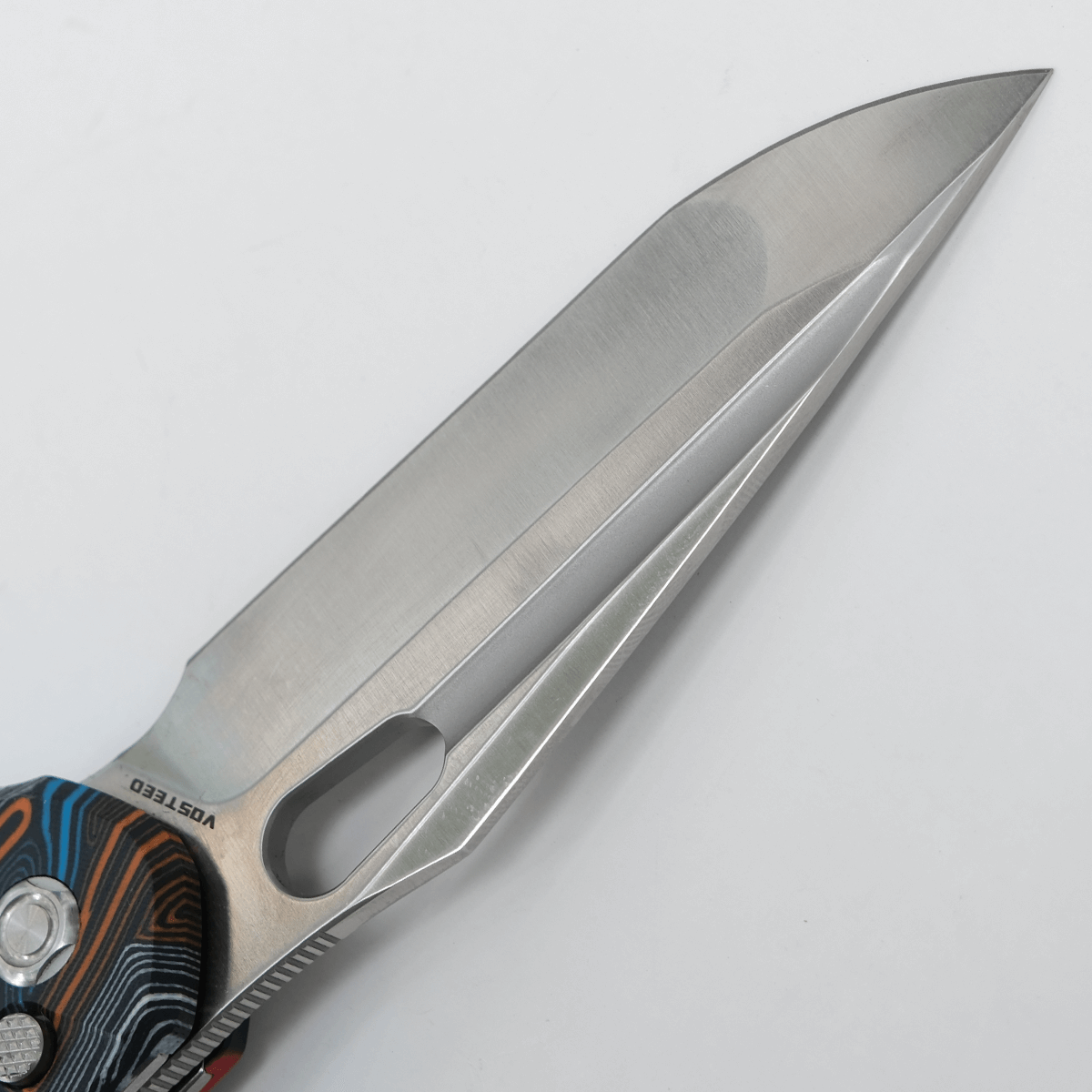 Vosteed Thunderbird Knife blade detail, M390 steel