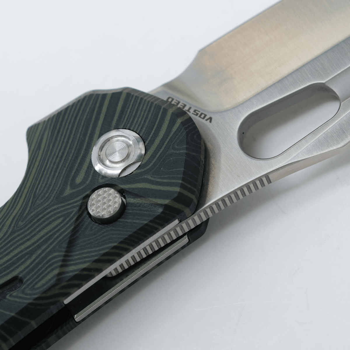 Vosteed Thunderbird Trek Lock knife blade detail