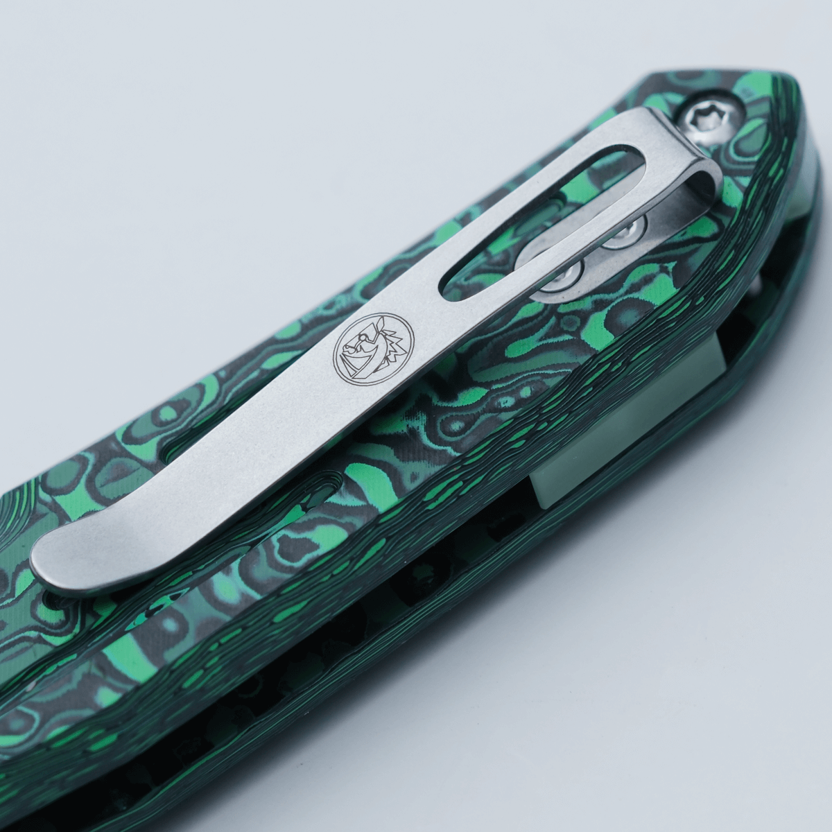 Vosteed Thunderbird knife pocket clip detail