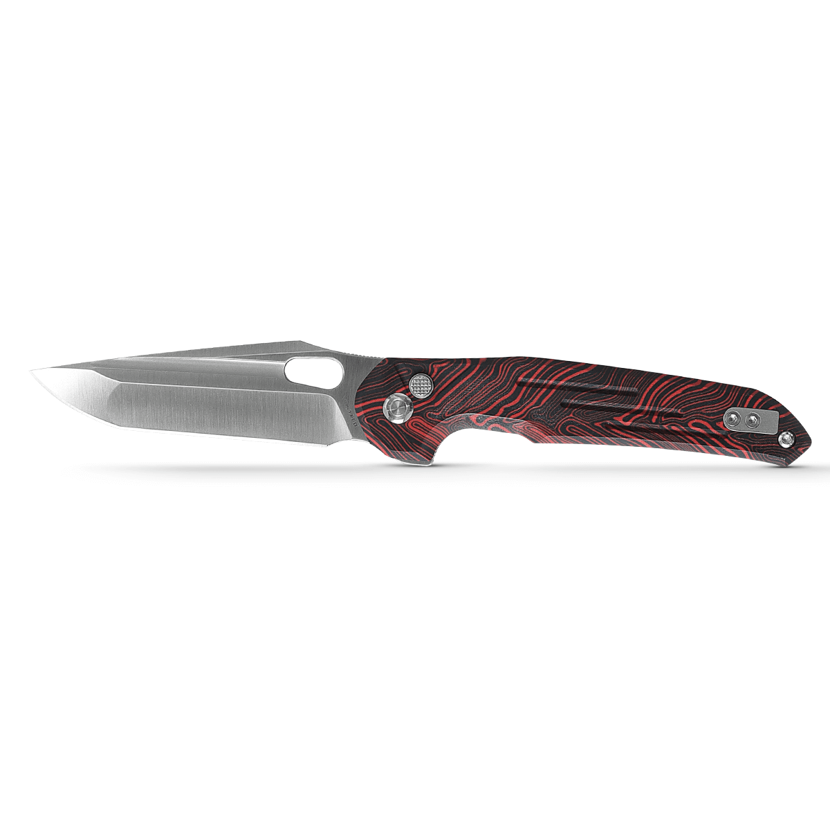 Thunderbird Red G10 Knife | Bold 154CM EDC Front Flipper