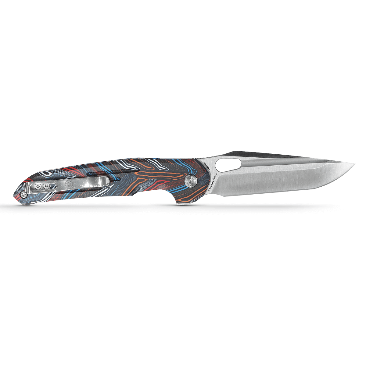 Vosteed Thunderbird knife with Magpie topo G10 handle and S35VN blade
