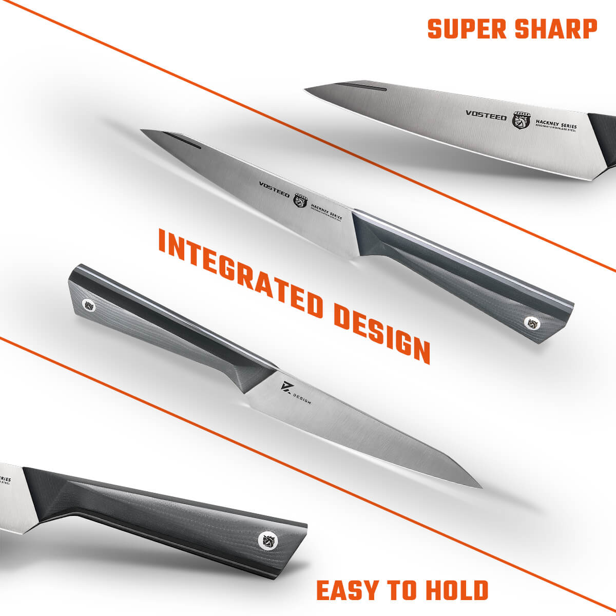Vosteed Hackney Utility Knife, integrated design, super sharp, easy to hold
