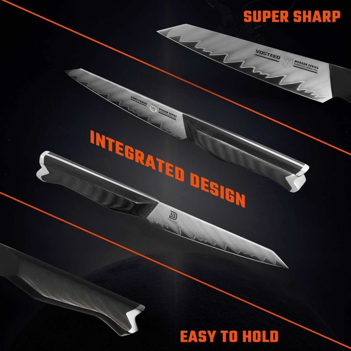 Vosteed Morgan Utility Knife: Super Sharp, Integrated Design, Easy to Hold