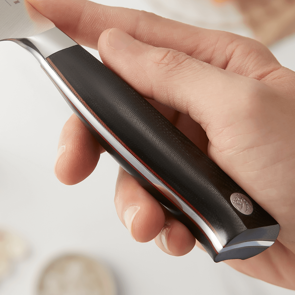 Close-up of Vosteed Stallion I Paring Knife handle