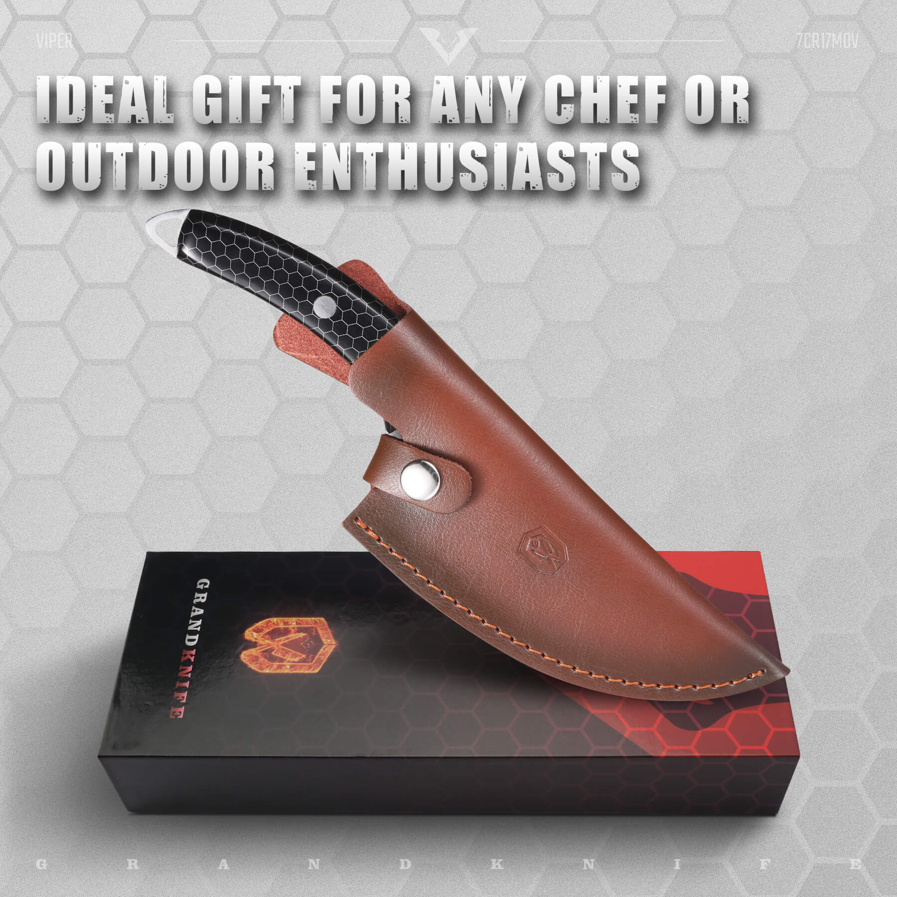 Viper Boning Knife, Ideal Gift for Chefs and Outdoors #color_black