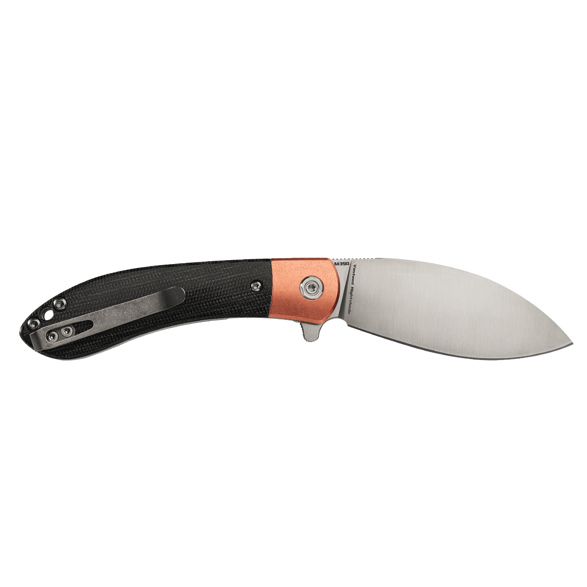 Vosteed Nightshade knife - Copper bolster and black handle #color_Copper-&-Black