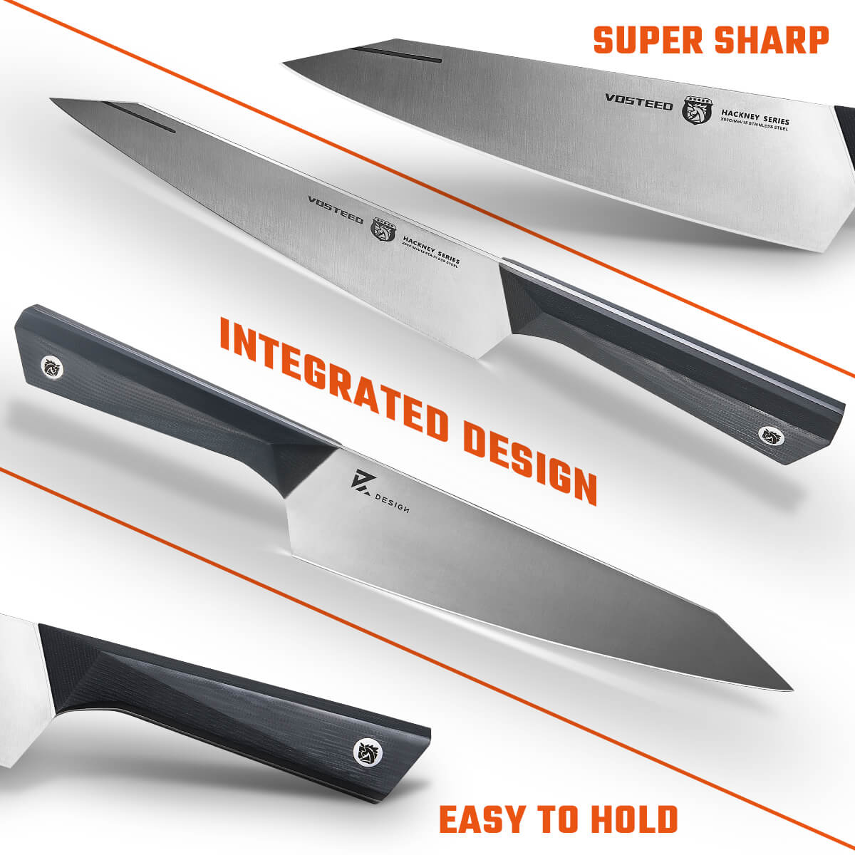Vosteed Hackney Chef Knife - Integrated Design, Super Sharp