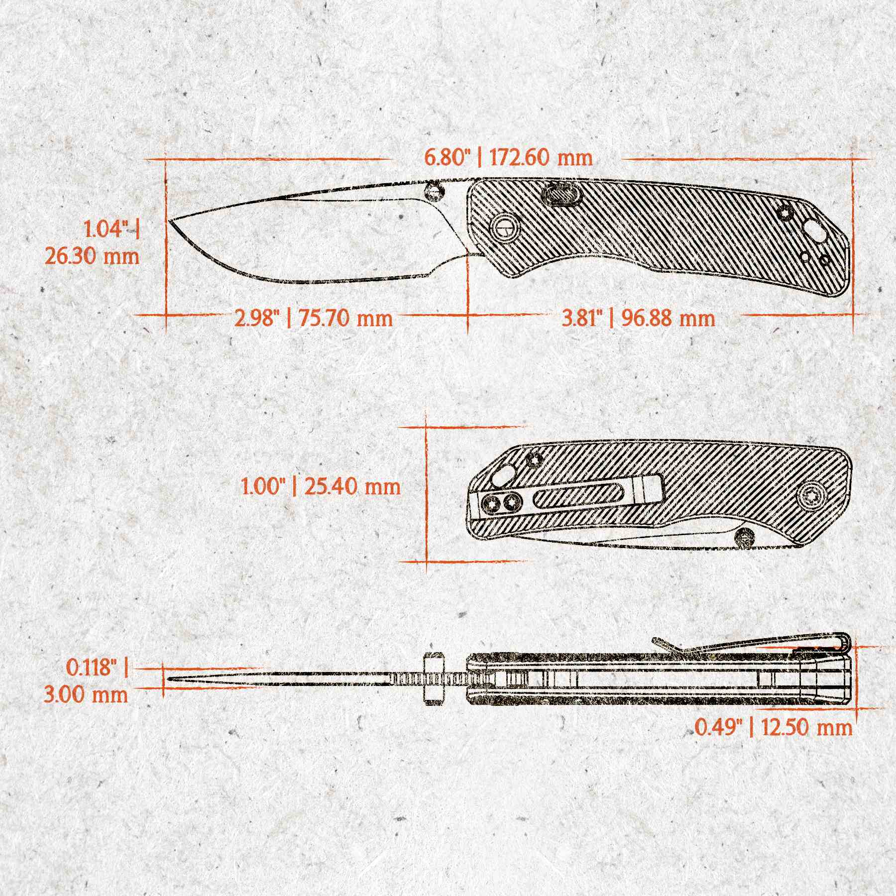 Marten - Top Liner Lock (2.98" 154CM Blade & PEI Handle) - A1607
